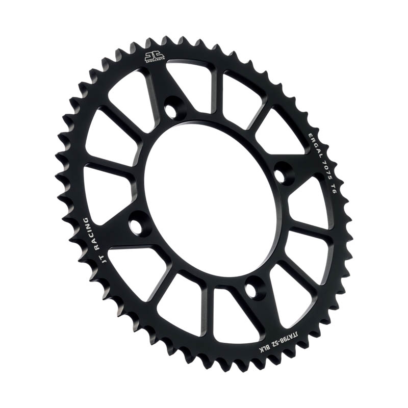 Rear ALU sprocket JT 52T, 428 Black