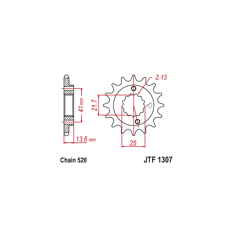 Front sprocket JT 15T, 520