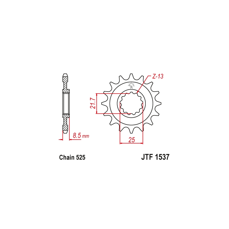 Front sprocket JT 15T, 525