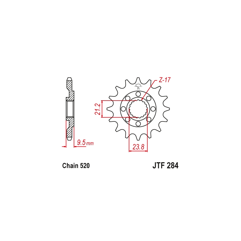 Front sprocket JT 13T, 520