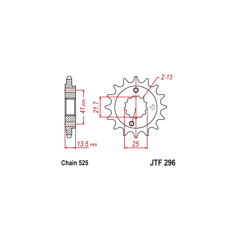 Front sprocket JT 16T, 525