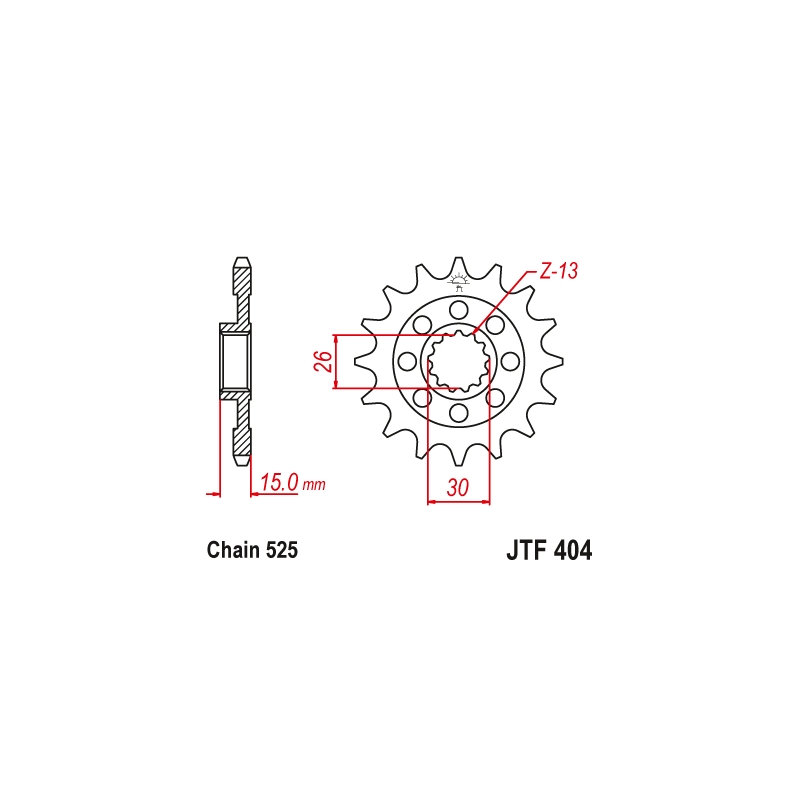Front sprocket JT 17T, 525