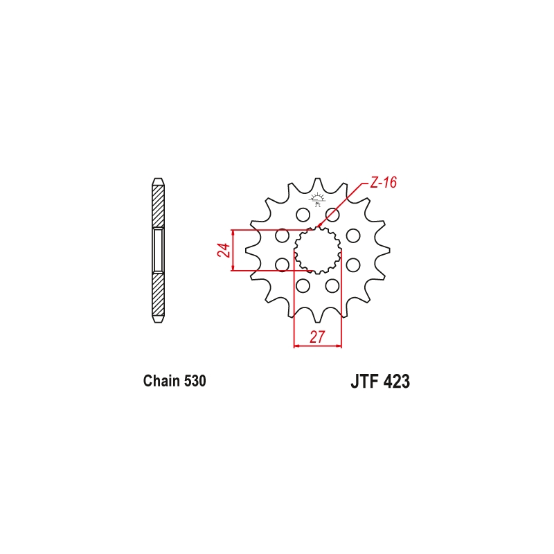 Front sprocket JT 18T, 530