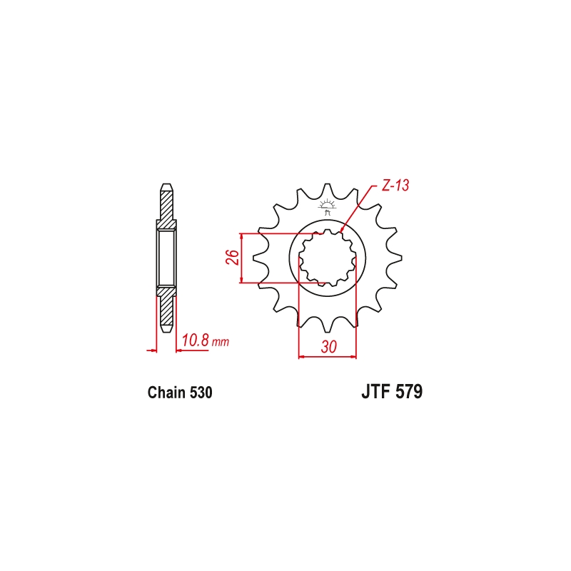 Front sprocket JT 16T, 530