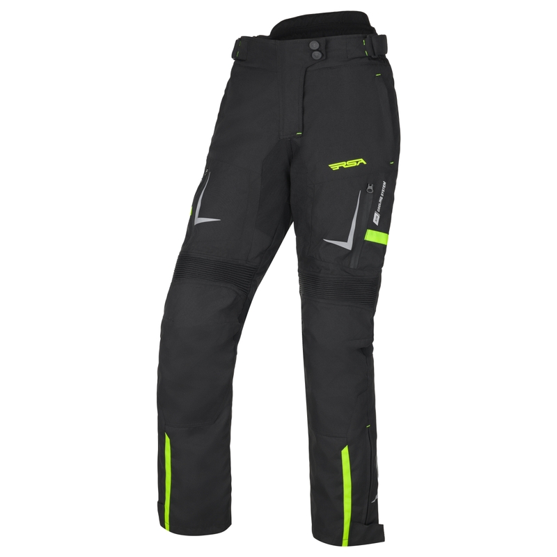 RSA EXO 2 damskie spodenki motocyklowe czarno-fluo-żółte