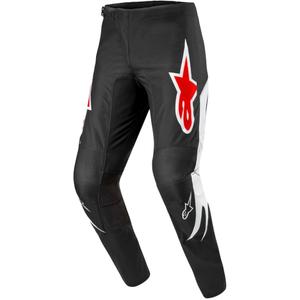 Spodnie motocrossowe Alpinestars Fluid Lucent czarno-biało-czerwone