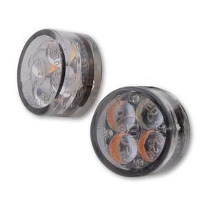 Kierunkowskazy motocyklowe Highsider Smart Module Sixteen LED 2w1 dymno-szare