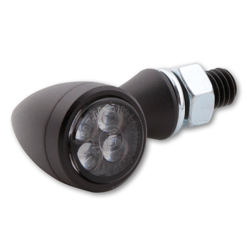 Kierunkowskazy motocyklowe Highsider Smart Sixteen Bullet LED dymne szare