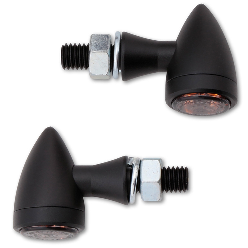 Kierunkowskazy motocyklowe Highsider Smart Sixteen Bullet LED dymne szare