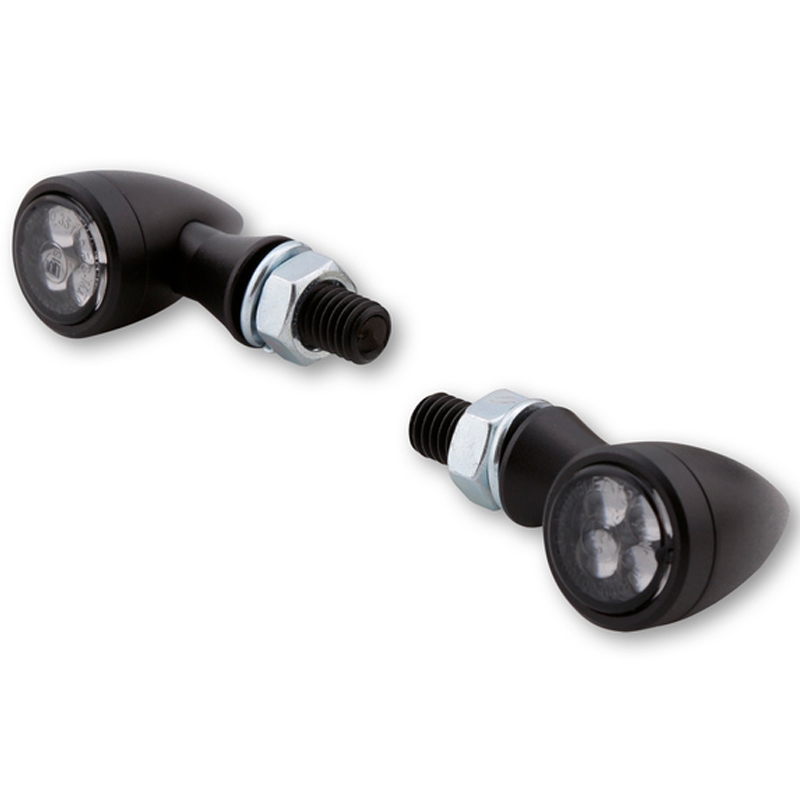 Kierunkowskazy motocyklowe Highsider Smart Sixteen Bullet LED dymne szare