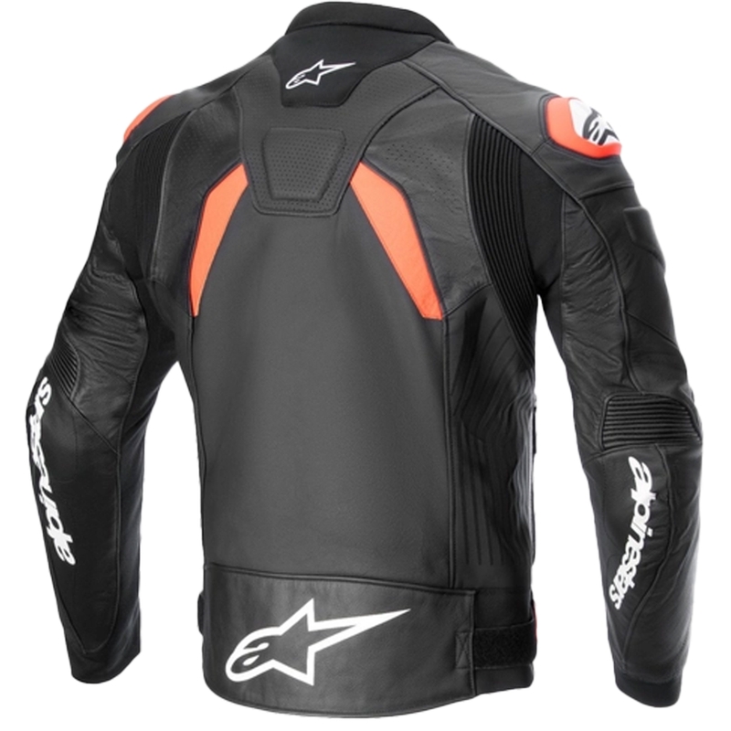 Skórzana kurtka motocyklowa Alpinestars GP plus R 4 Airflow czarno-fluo czerwono-biała