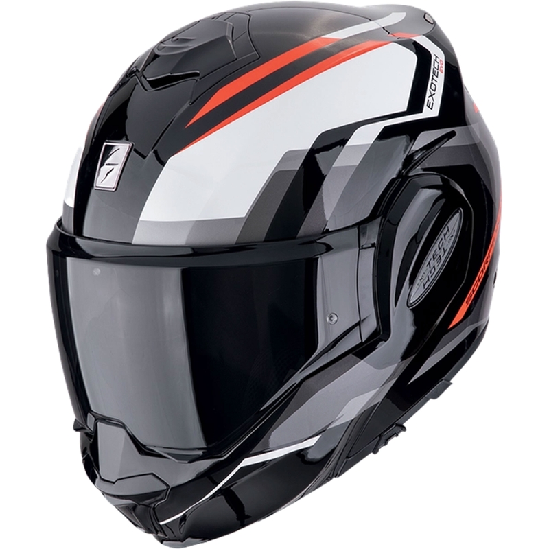 Kask motocyklowy składany Scorpion EXO-TECH EVO FURIO czarno-czerwony wyprzedaż