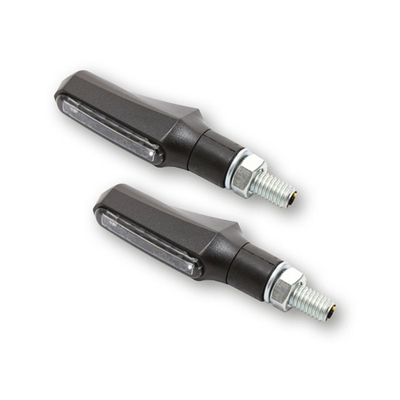 Kierunkowskazy motocyklowe Highsider Smart Shorty Fin 3w1 czarne