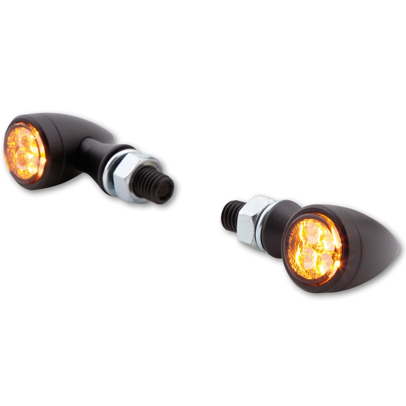 Kierunkowskazy motocyklowe Highsider Smart Sixteen Bullet LED 3w1 dymno-szare