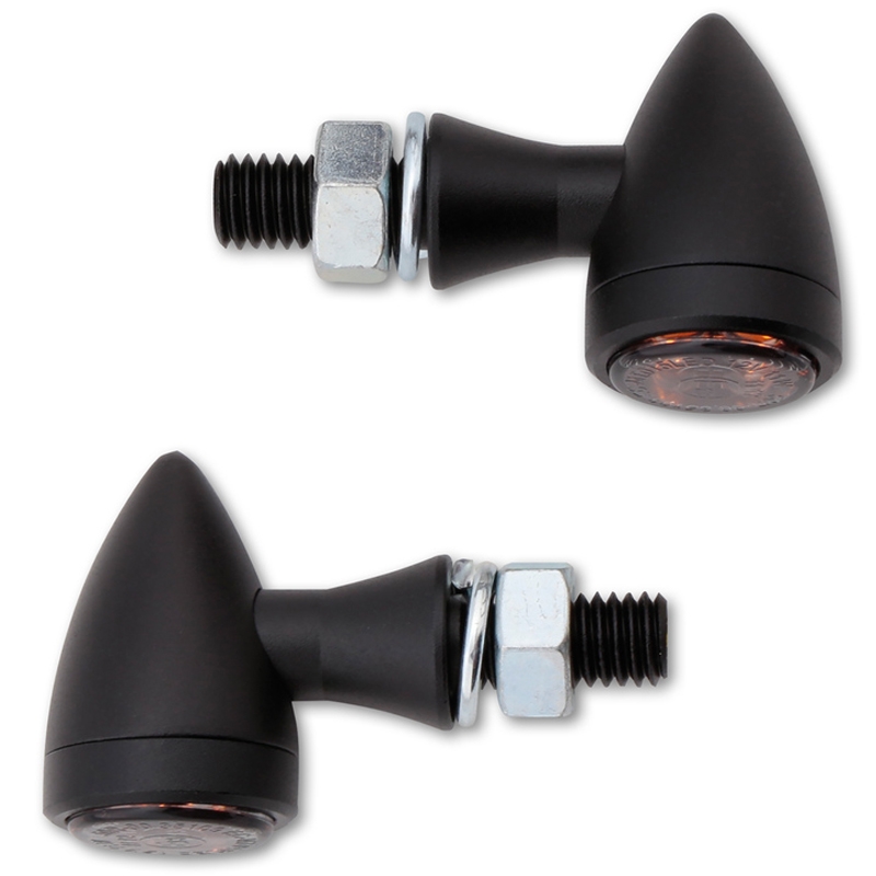 Kierunkowskazy motocyklowe Highsider Smart Sixteen Bullet LED 3w1 dymno-szare