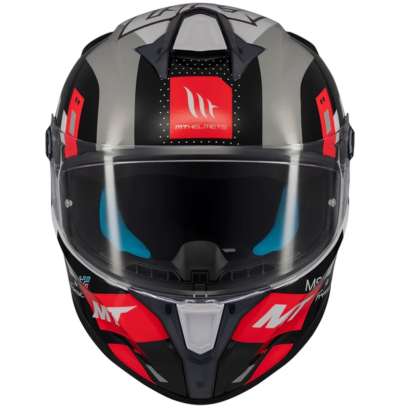 Kask motocyklowy integralny MT Targo S SERGIO GARCIA czarno-szaro-czerwony