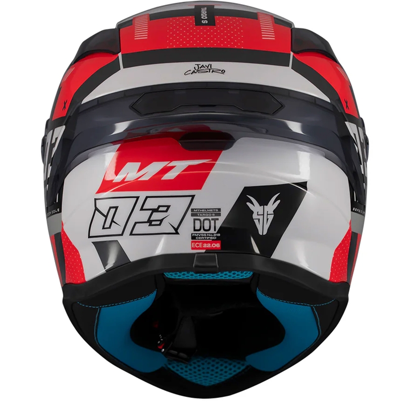 Kask motocyklowy integralny MT Targo S SERGIO GARCIA czarno-szaro-czerwony