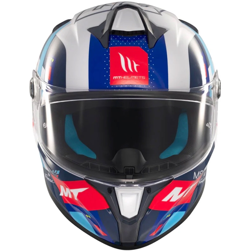 Kask motocyklowy integralny MT Targo S SERGIO GARCIA niebiesko-czerwono-biały