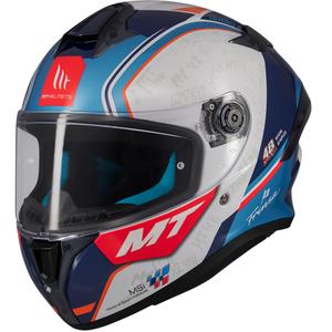 Kask motocyklowy integralny MT Targo S Ortola niebiesko-biały