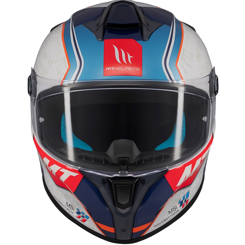 Kask motocyklowy integralny MT Targo S Ortola niebiesko-biały