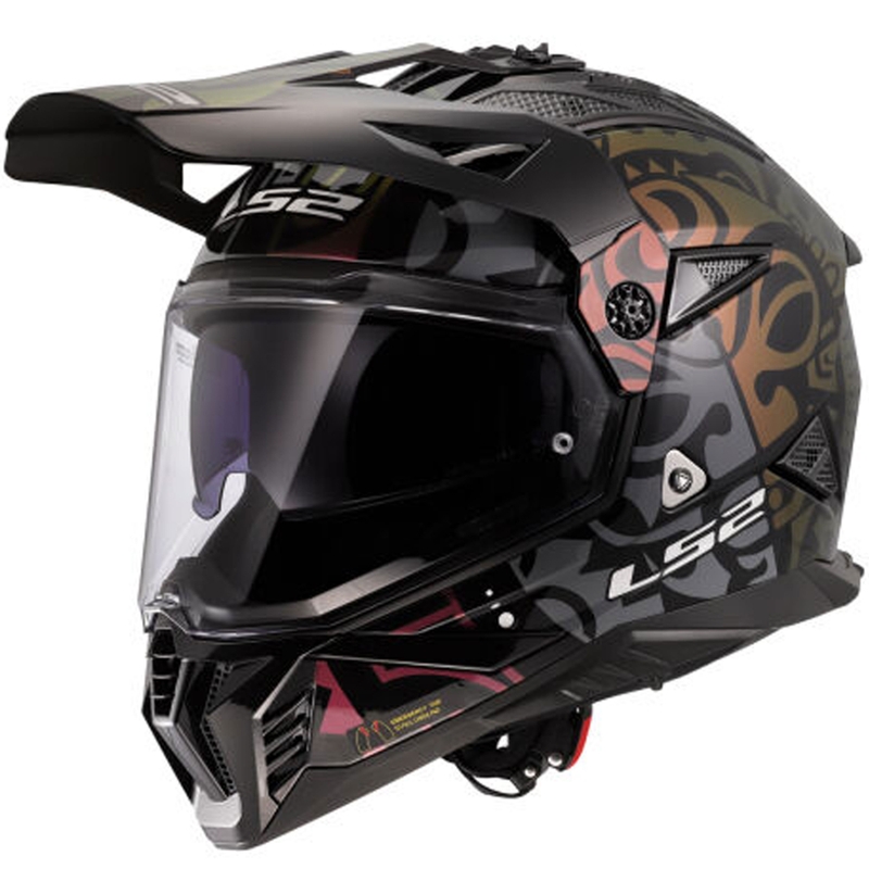 Kask motocyklowy enduro LS2 MX702 Pioneer II Rangi czarny