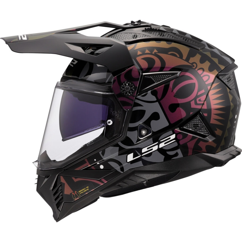 Kask motocyklowy enduro LS2 MX702 Pioneer II Rangi czarny