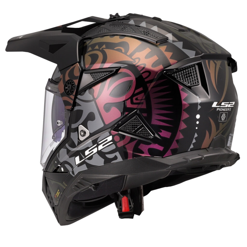 Kask motocyklowy enduro LS2 MX702 Pioneer II Rangi czarny