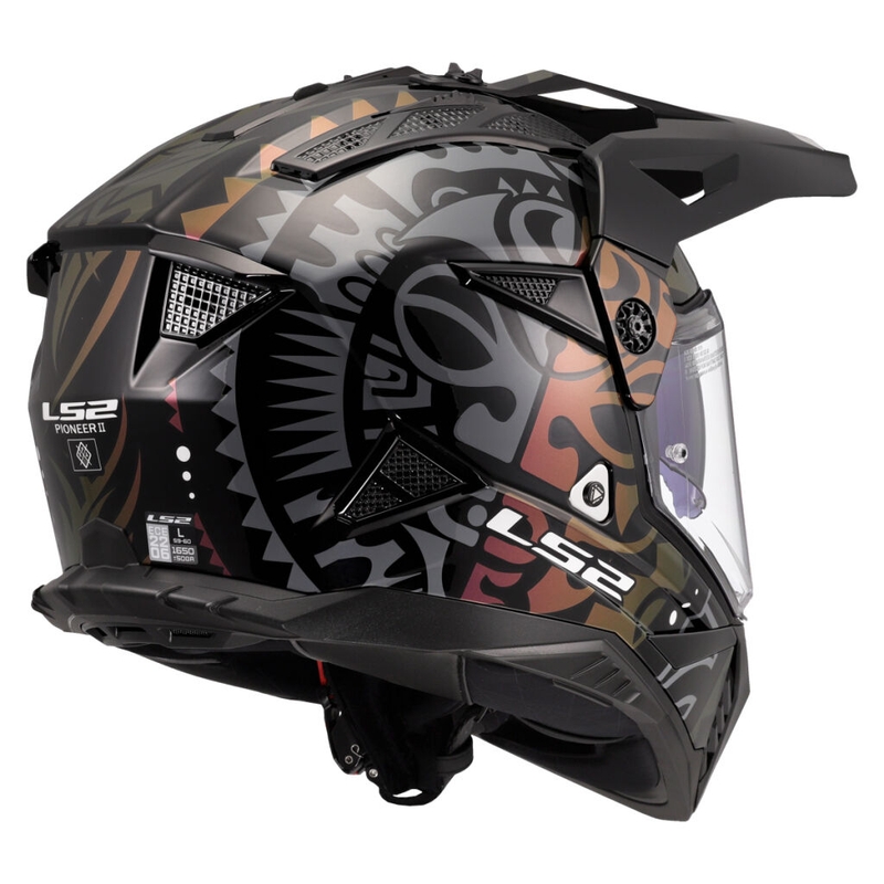 Kask motocyklowy enduro LS2 MX702 Pioneer II Rangi czarny