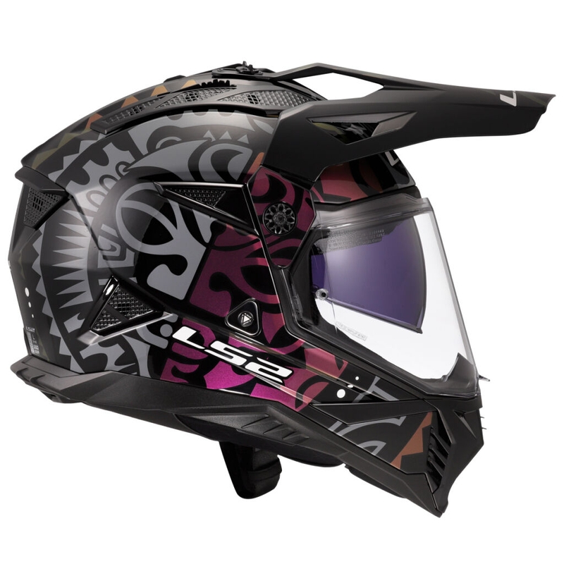 Kask motocyklowy enduro LS2 MX702 Pioneer II Rangi czarny