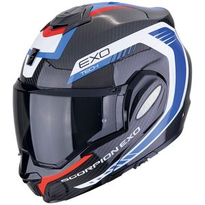 Kask motocyklowy składany Scorpion EXO-TECH EVO CARBON COSY czarno-niebiesko-czerwony