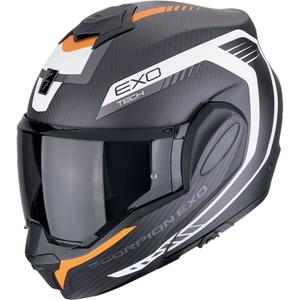 Kask motocyklowy składany Scorpion EXO-TECH EVO CARBON COSY matowy czarno-pomarańczowy