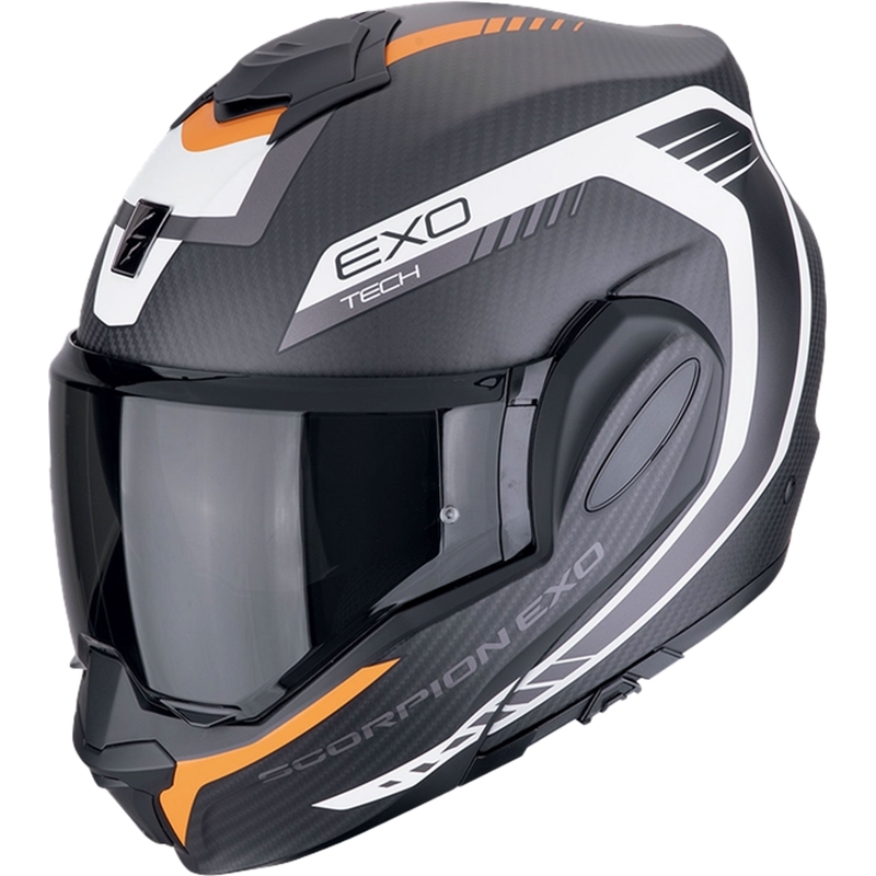 Kask motocyklowy składany Scorpion EXO-TECH EVO CARBON COSY matowy czarno-pomarańczowy
