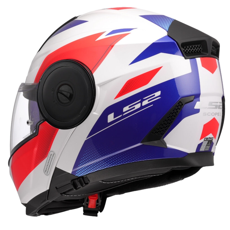 Kask motocyklowy typu flip-up LS2 FF902 Scope II Duria biało-niebiesko-czerwony