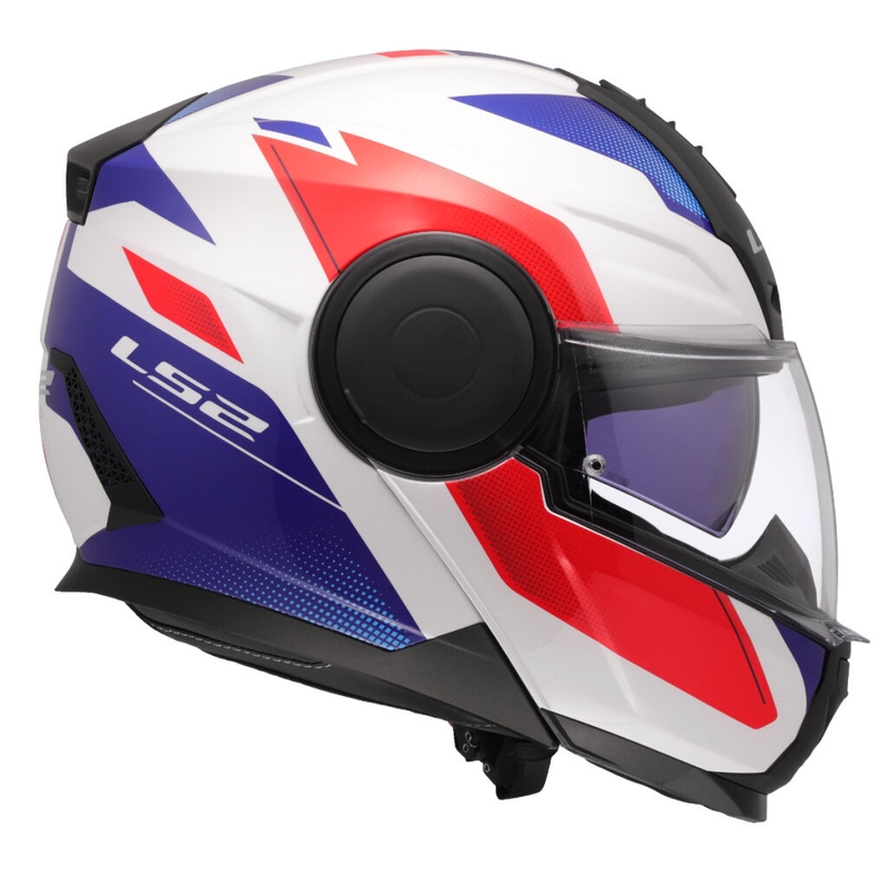 Kask motocyklowy typu flip-up LS2 FF902 Scope II Duria biało-niebiesko-czerwony