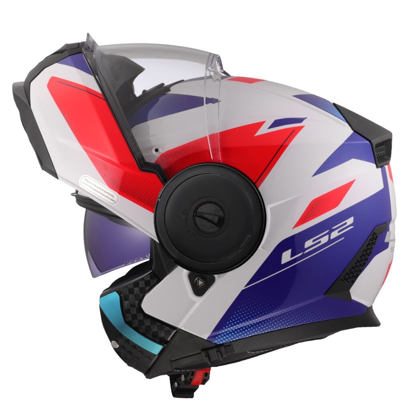 Kask motocyklowy typu flip-up LS2 FF902 Scope II Duria biało-niebiesko-czerwony