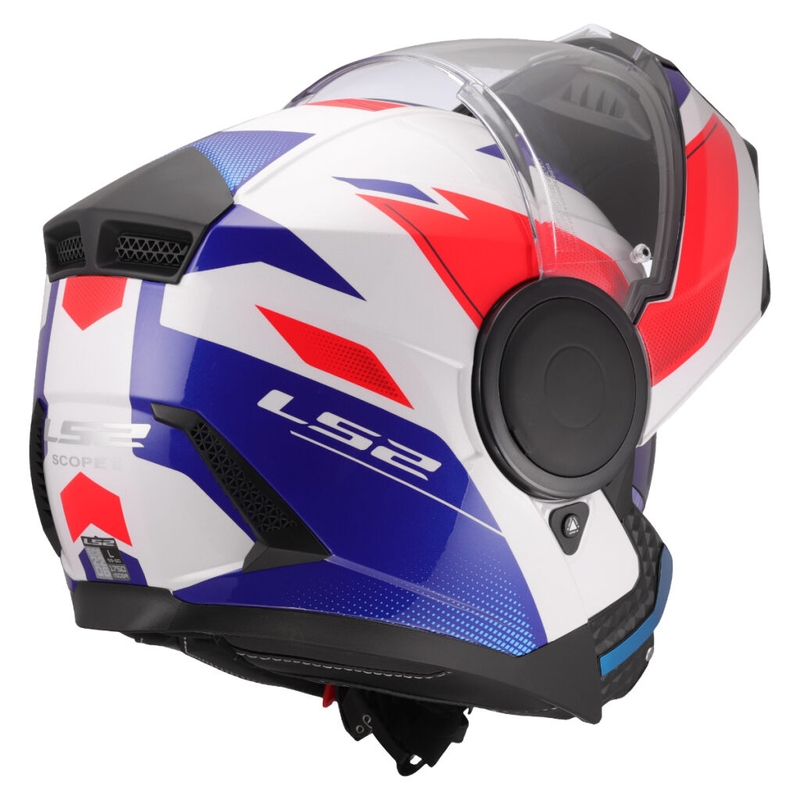 Kask motocyklowy typu flip-up LS2 FF902 Scope II Duria biało-niebiesko-czerwony