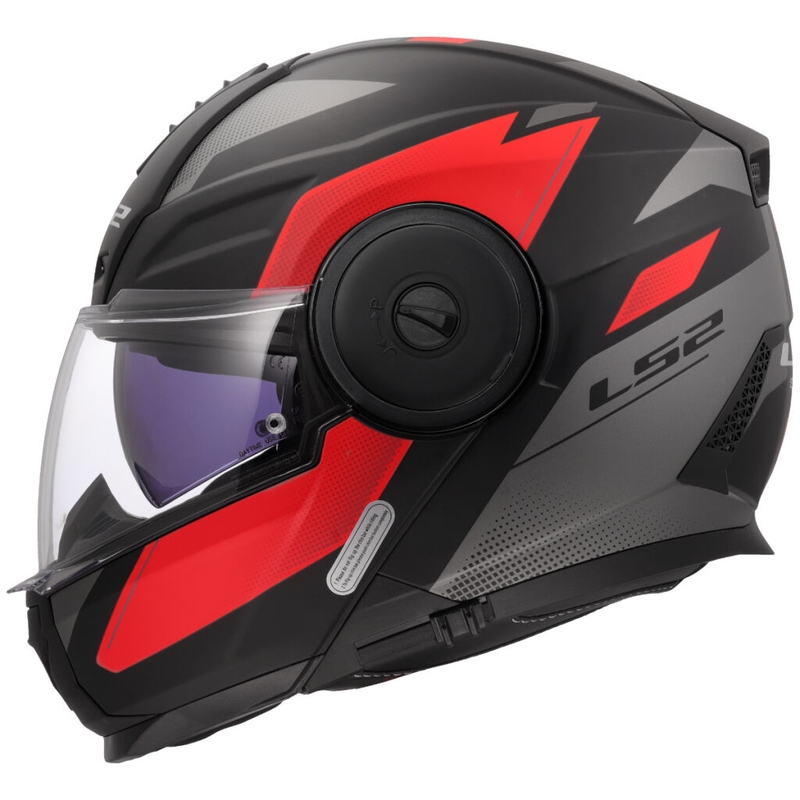 Kask motocyklowy typu flip-up LS2 FF902 Scope II Duria czarno-czerwony