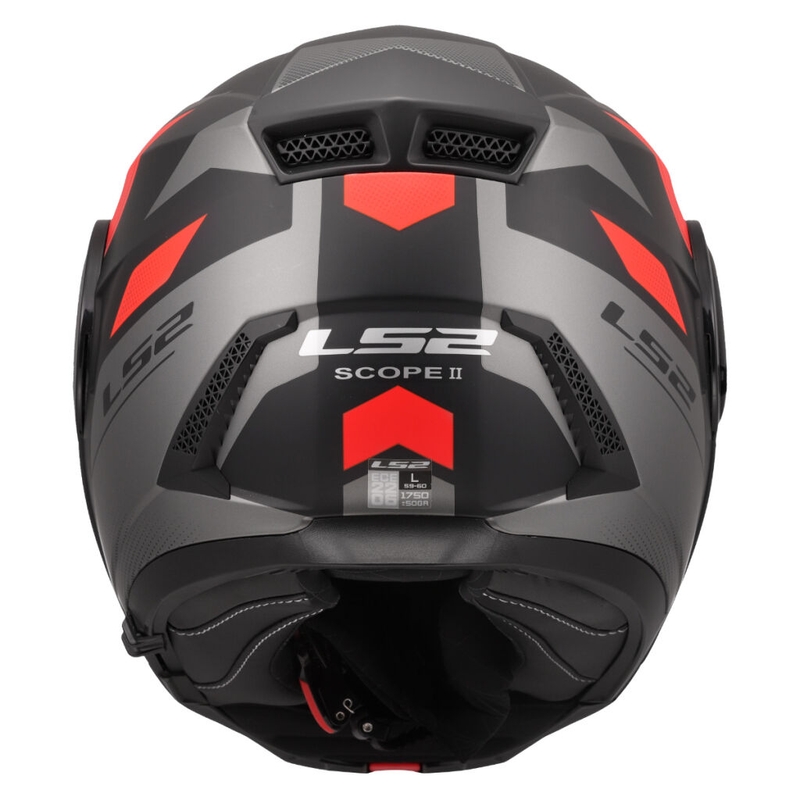 Kask motocyklowy typu flip-up LS2 FF902 Scope II Duria czarno-czerwony