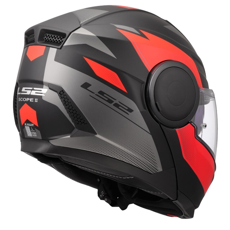 Kask motocyklowy typu flip-up LS2 FF902 Scope II Duria czarno-czerwony