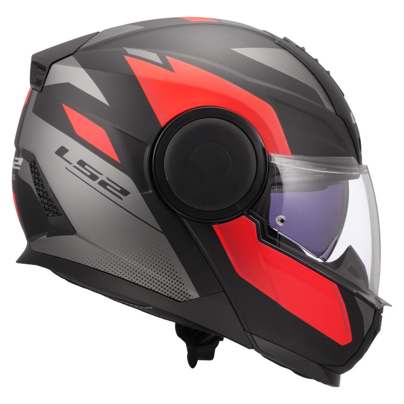 Kask motocyklowy typu flip-up LS2 FF902 Scope II Duria czarno-czerwony