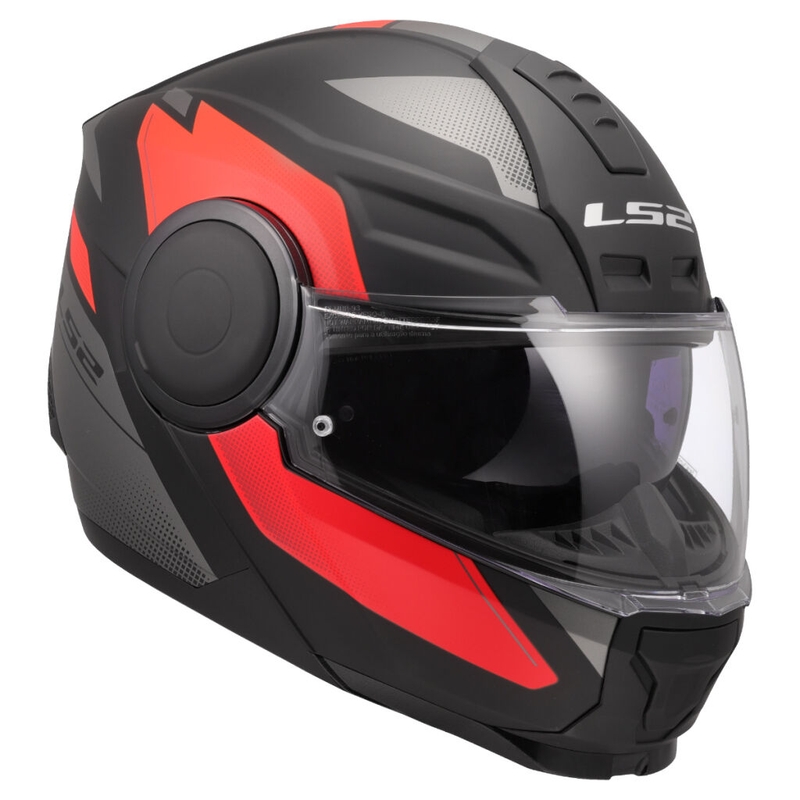 Kask motocyklowy typu flip-up LS2 FF902 Scope II Duria czarno-czerwony