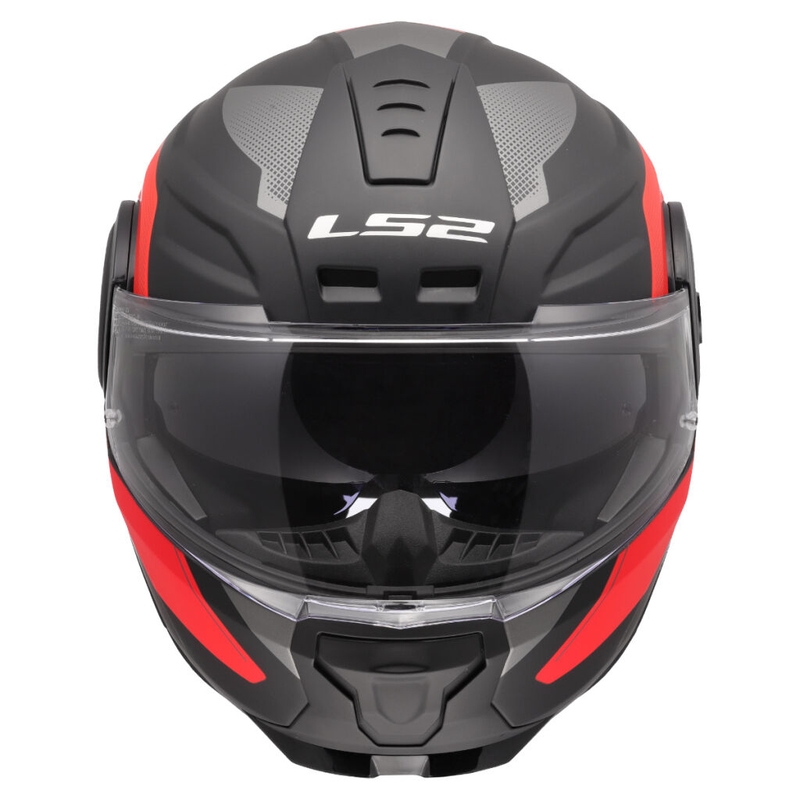 Kask motocyklowy typu flip-up LS2 FF902 Scope II Duria czarno-czerwony