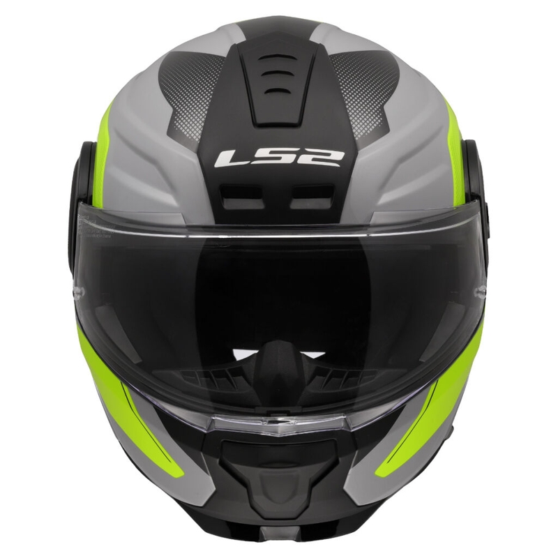 Kask motocyklowy typu flip-up LS2 FF902 Scope II Duria szaro-fluo żółty