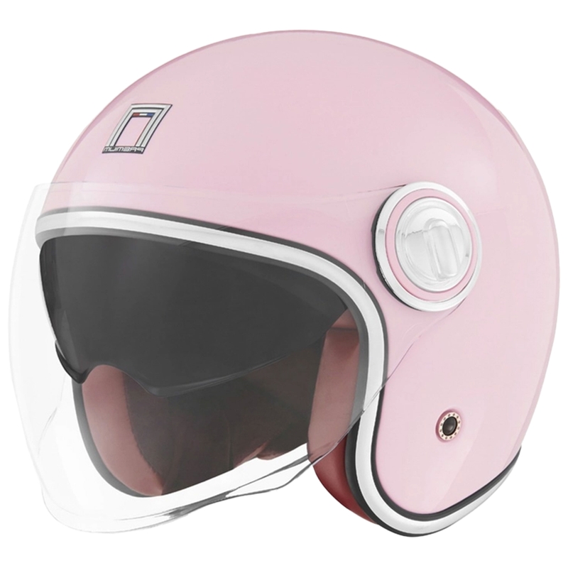Kask motocyklowy otwarty NOX PREMIUM Heritage w kolorze pastelowego różu