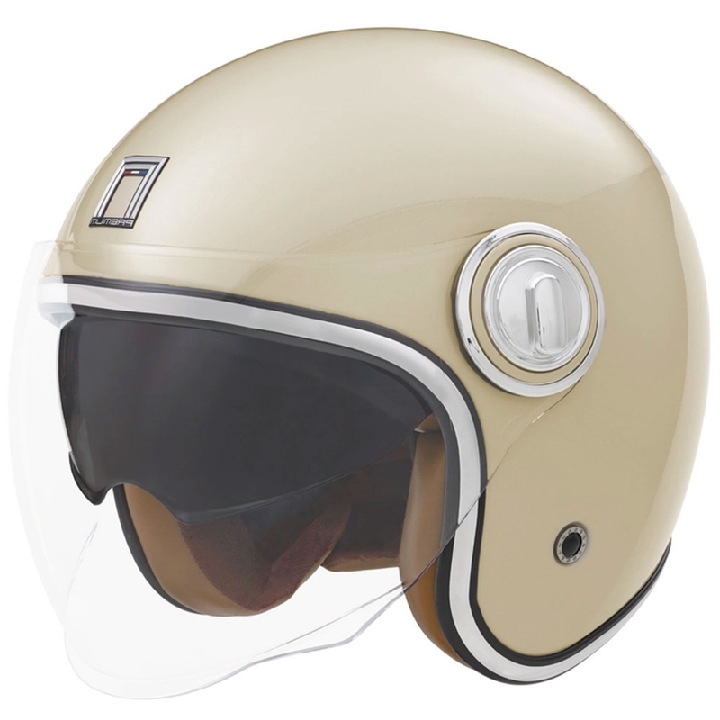 Kask motocyklowy NOX PREMIUM Heritage otwarty, kremowo-biały
