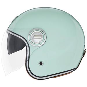Otwarty kask motocyklowy NOX PREMIUM Heritage w pastelowej zieleni