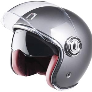Kask Otwarty NOX PREMIUM Heritage Srebrny Matowy Wyprzedaż