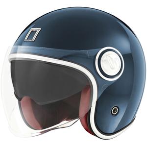 Kask motocyklowy NOX PREMIUM Heritage otwarty, naftowy niebieski