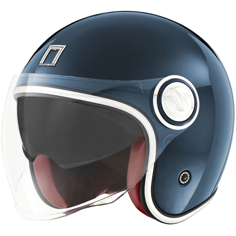 Kask motocyklowy NOX PREMIUM Heritage otwarty, naftowy niebieski