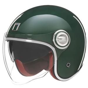 Kask motocyklowy otwarty NOX PREMIUM Heritage zielony